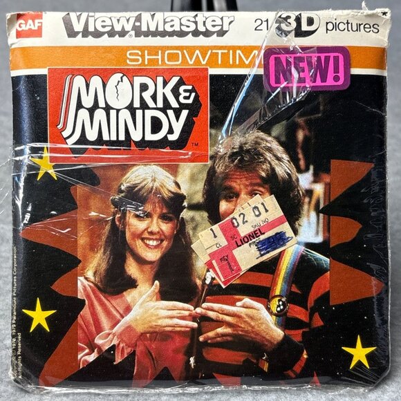 GAF Other - GAF View-Master Showtime Mork & Mindy 3-Reel Set Booklet Mail Order Form 1979